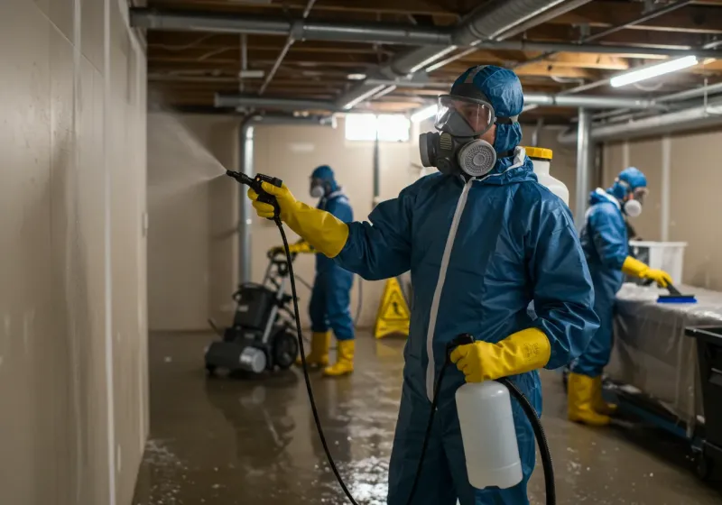 Basement Sanitization and Antimicrobial Treatment process in Flora Vista, NM